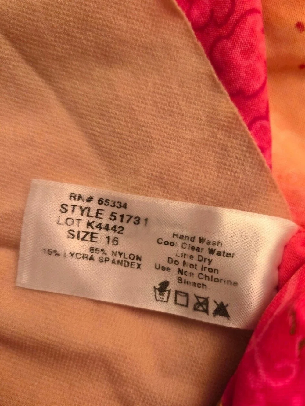 🧡 Bright Pink & Orange Shimmery One Piece Girls Swimsuit by Backflips (NWOT)